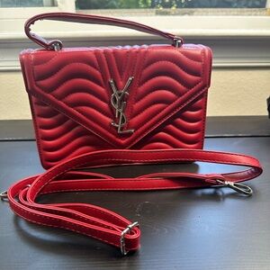 Red Quilted Shoulder Bag